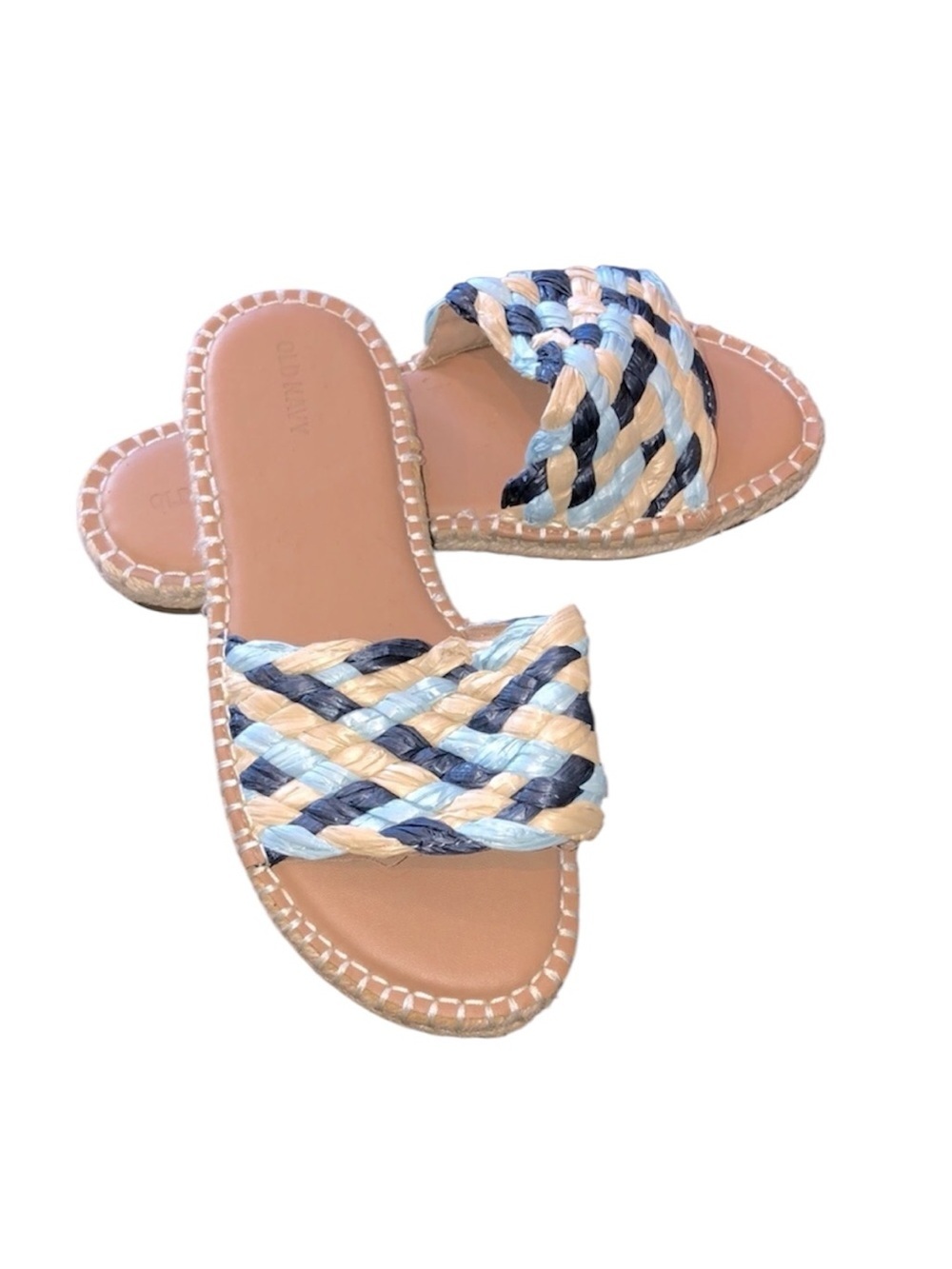 Old navy woven straw slides size 8